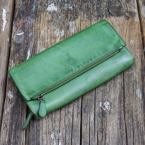 Langbörse Überschlag - Grün